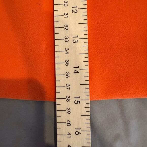 ZARA High Waist Pintuck Mini Skirt in Orange Size Small - Picture 7 of 8